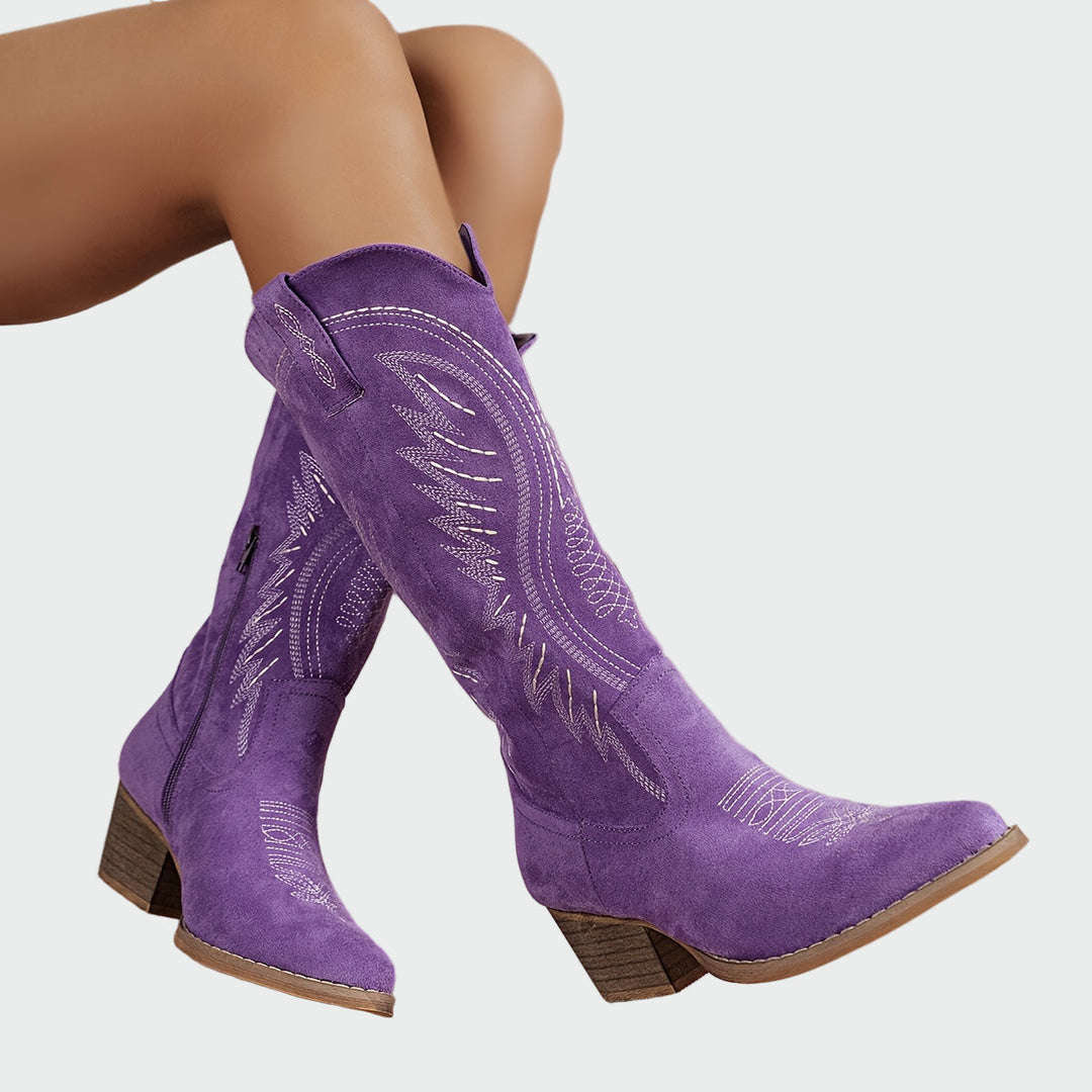 Cleo™ | Western Chic Ankle Boots
