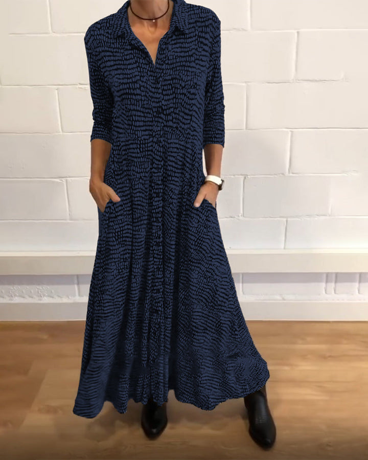 Edith | Sophisticated Pocket Midi Dress