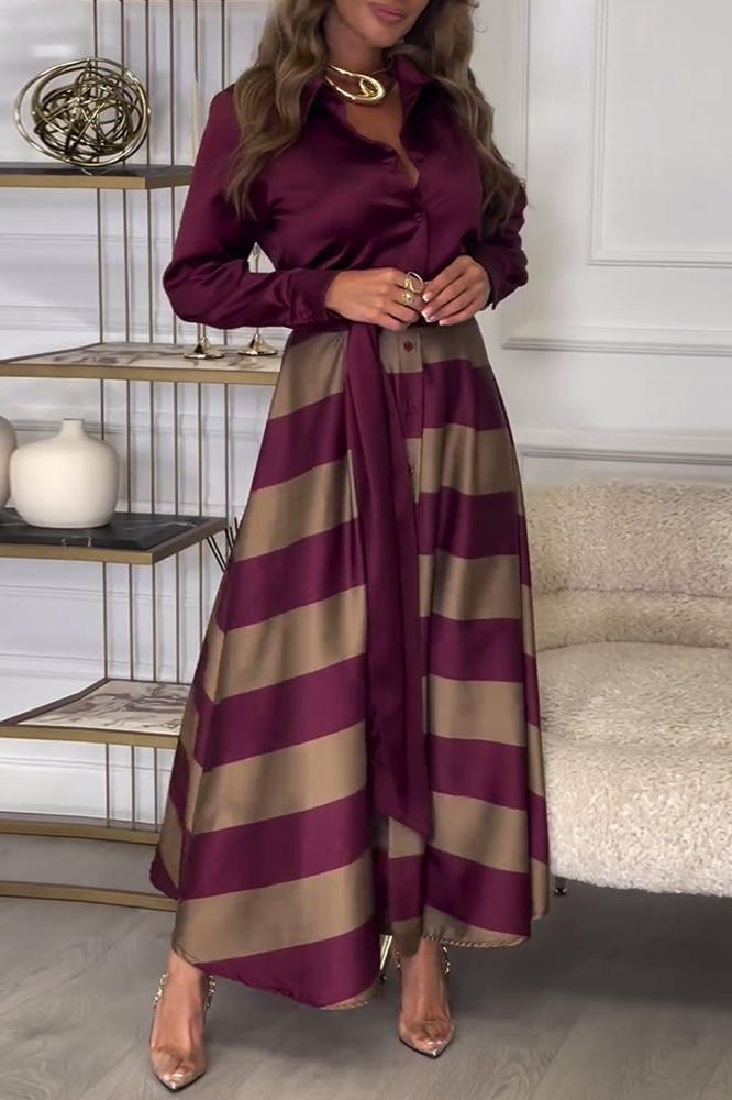 Ava™ | Long Striped Dress