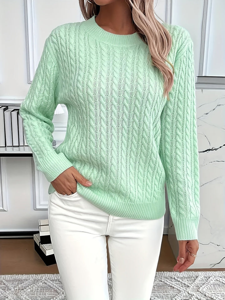 Antonella - Casual Loose-Fit Round Neck Sweater