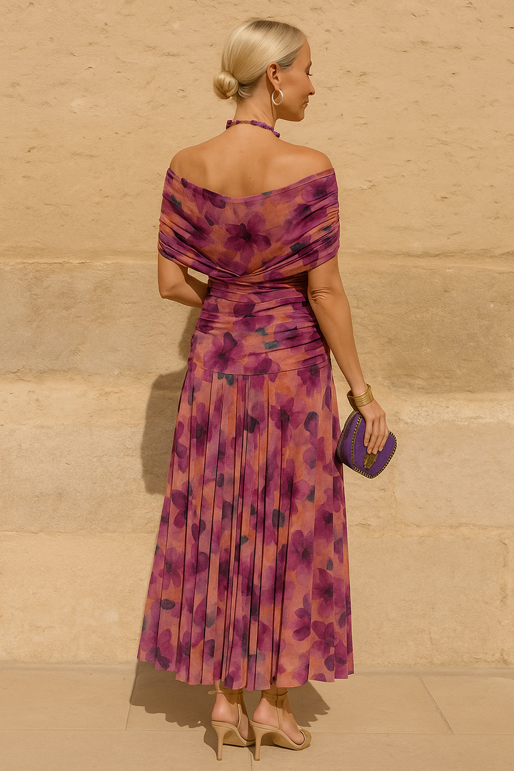 Elegant V-neck Fantasy Party Maxi Dress