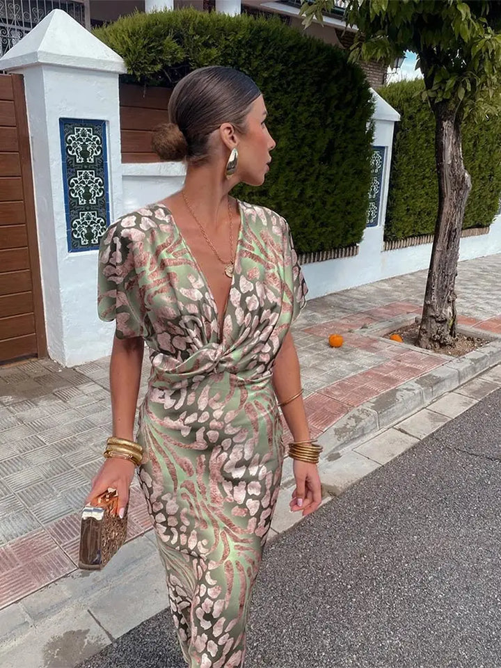 Oriana – Twist Front Maxi Dress