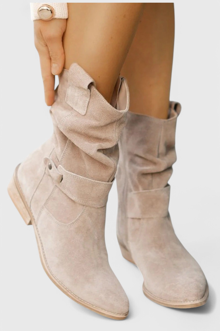 Lucia™ | Classic Suede Ankle Booties
