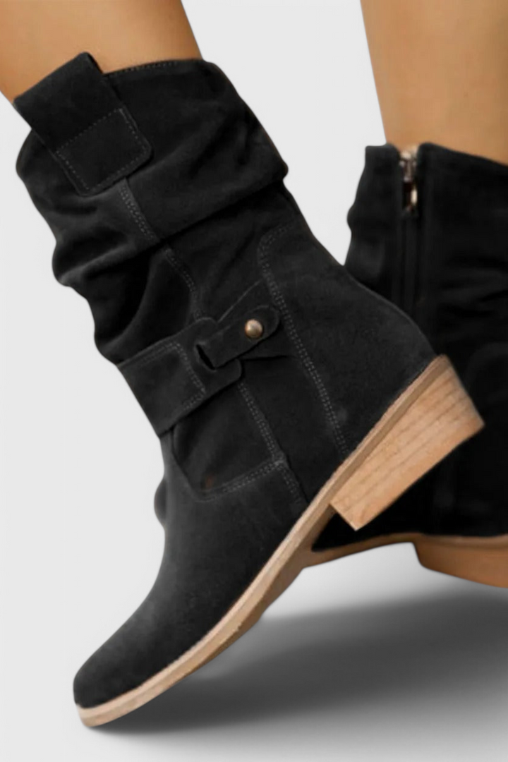 Lucia™ | Classic Suede Ankle Booties