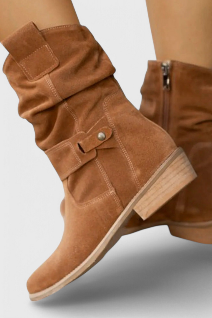 Lucia™ | Classic Suede Ankle Booties