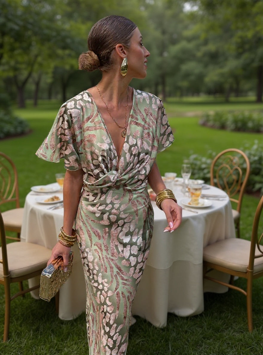 Oriana – Twist Front Maxi Dress