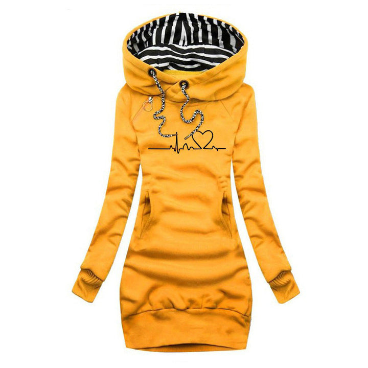 Angela | Sweater Dress with Heartbeat Design