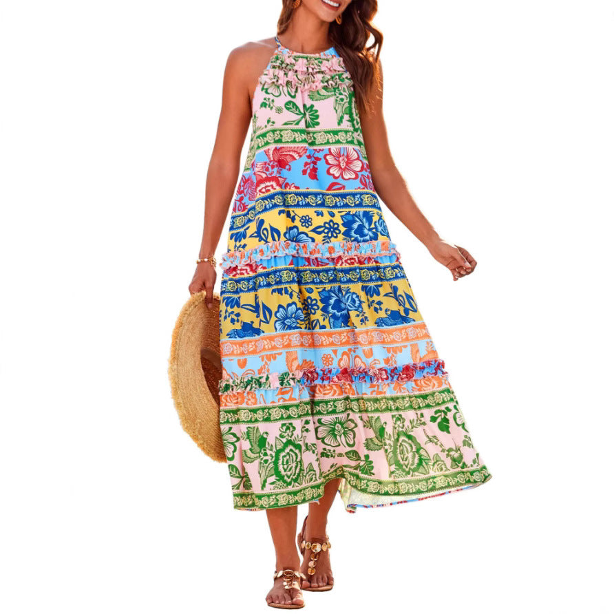 Felicity | Boho Halter Dress