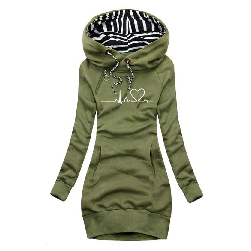 Angela | Sweater Dress with Heartbeat Design