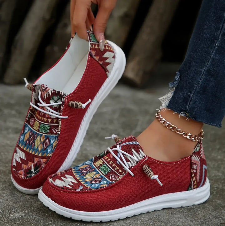 Women's Lightweight Sports Shoes Spring Fashion Flats Lace Up Soft Sole Casual Sneakers Women Comfortable Non Slip Walking Shoes