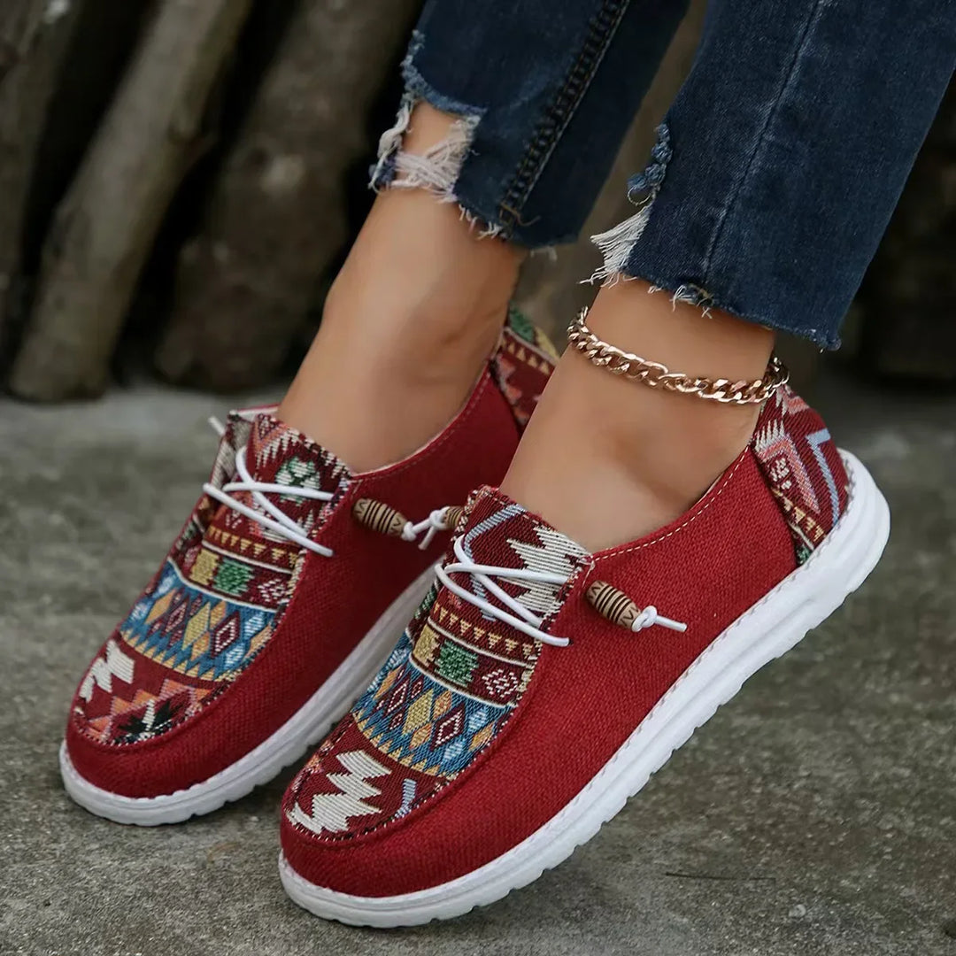 Women's Lightweight Sports Shoes Spring Fashion Flats Lace Up Soft Sole Casual Sneakers Women Comfortable Non Slip Walking Shoes