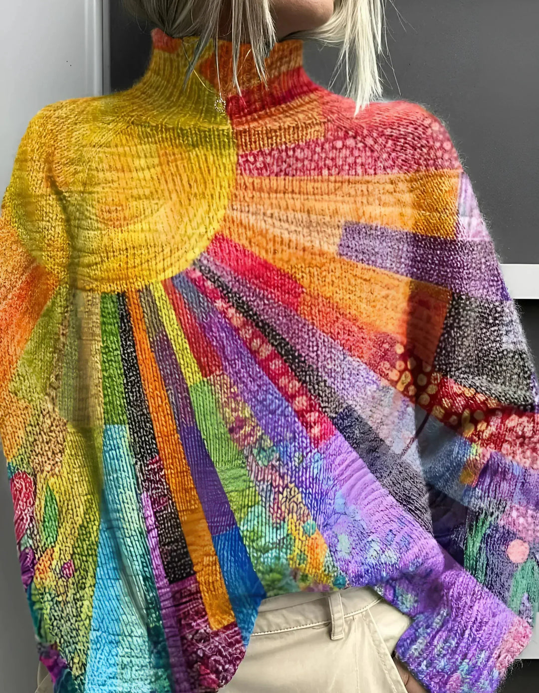 Luna™ | Colorful Turtleneck Sweater