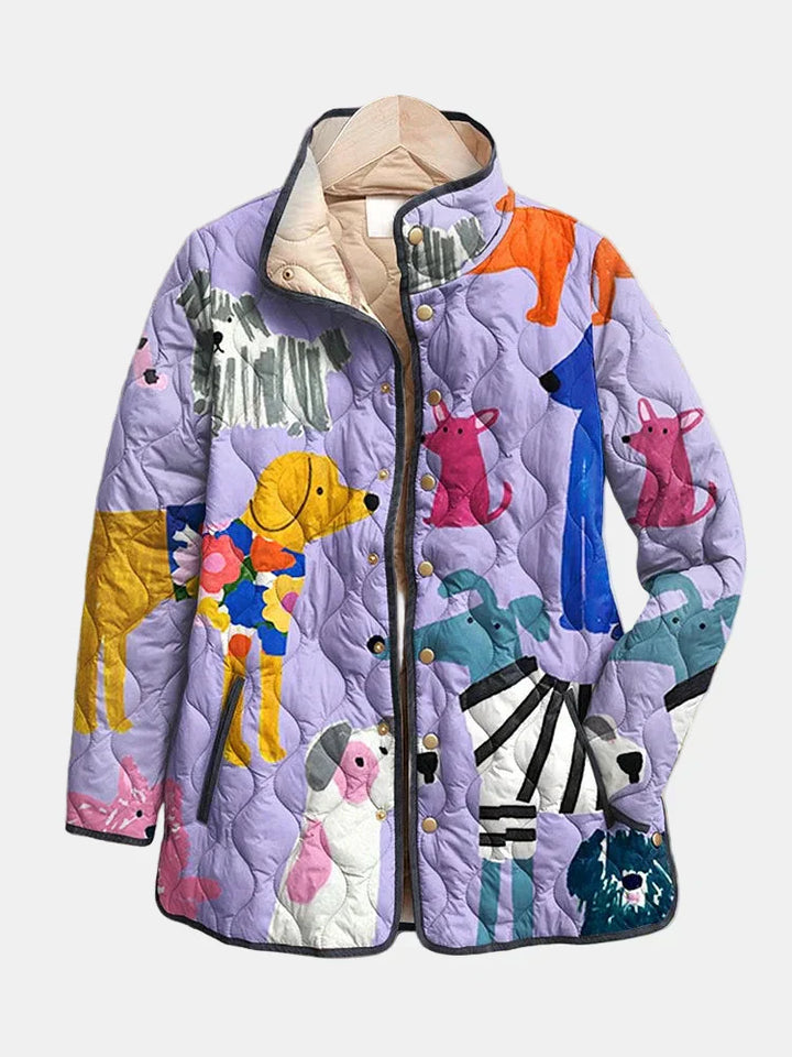 Amaya | Vintage Floral Print Quilted Jacket