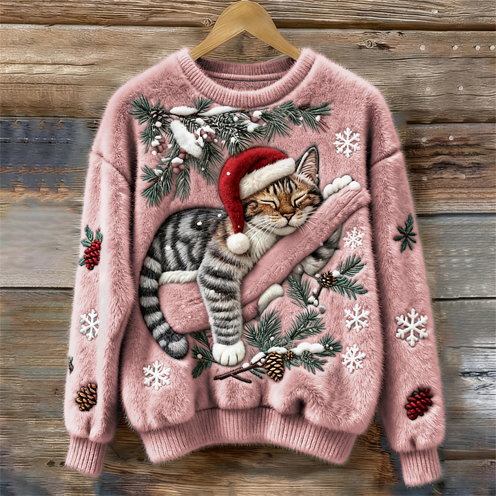Nora - Holiday Cat Plush Sweater