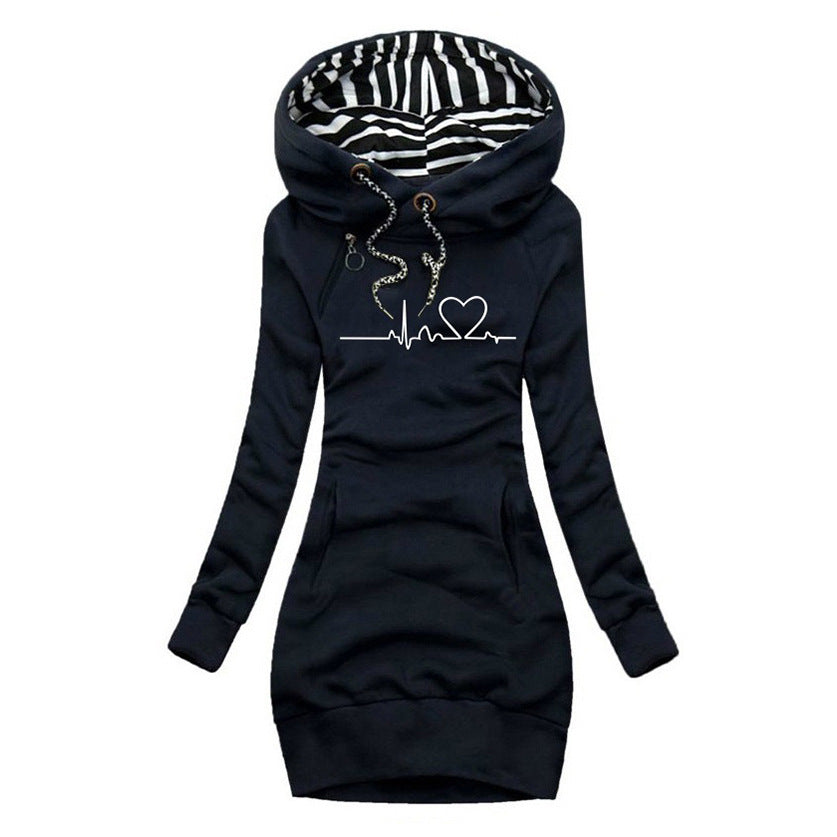 Angela | Sweater Dress with Heartbeat Design