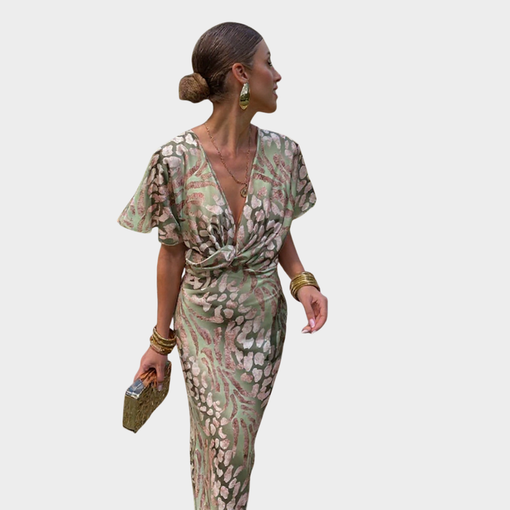 Oriana – Twist Front Maxi Dress