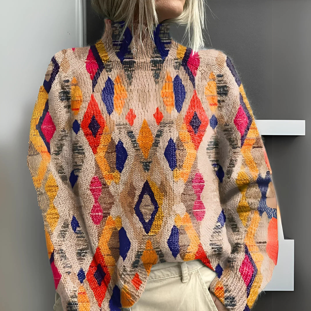 Maya™ | Sweater with Geometric Print